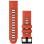 Garmin QuickFit 26 Silikon-Uhrenarmband Feuerrot / Graphit