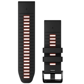 Garmin QuickFit 26 Siliconen Horlogeband Zwart / Vuurrood