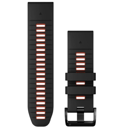 Garmin QuickFit 26 Siliconen Horlogeband Zwart / Vuurrood