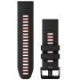 Garmin QuickFit 26 Siliconen Horlogeband Zwart / Vuurrood