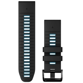 Garmin QuickFit 26 siliconen horlogeband zwart / Cirrusblauw