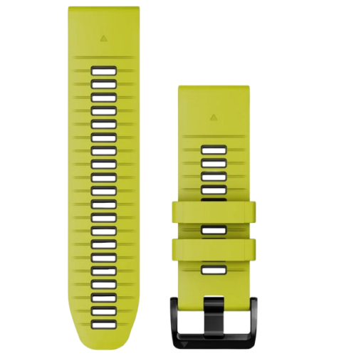 Correa de silicona para reloj Garmin QuickFit 26 (amarillo/grafito)