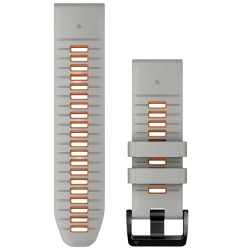 Garmin QuickFit 26 Silikon-Uhrenarmband Grau/Orange