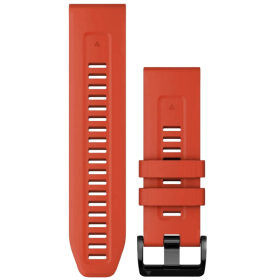 Garmin QuickFit 26 siliconen horlogebandje, vuurrood met zwarte gesp