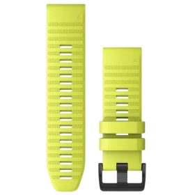 Garmin QuickFit 26 Silicone Watch Band Yellow with Black Buckle