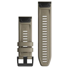 Garmin QuickFit 26 siliconen horlogebandje, leigrijs met zwarte gesp