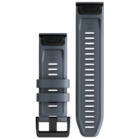 Garmin QuickFit 26 Silicone Watch Band Granite Blue with Black Buckle