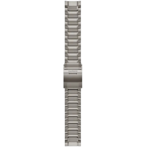 Garmin QuickFit 22 Titanium horlogeband met afgeschuinde schakels en vouwsluiting