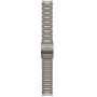 Garmin QuickFit 22 Titanium horlogeband met afgeschuinde schakels en vouwsluiting