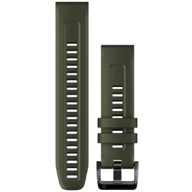 Garmin QuickFit 22 siliconen horlogeband mosgroen met zwarte gesp