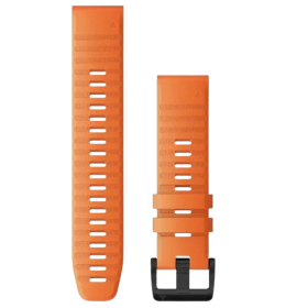 Garmin QuickFit 22 siliconen horlogeband oranje met zwarte gesp