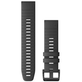 Garmin QuickFit 22 siliconen horlogebandje, leigrijs met zwarte gesp