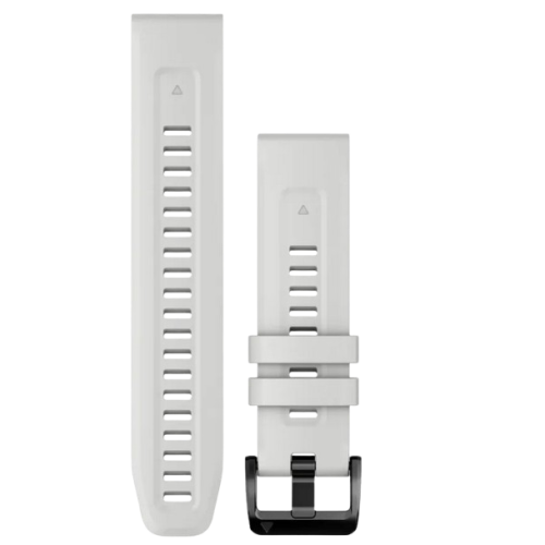 Garmin QuickFit 22 siliconen horlogeband Carrara wit met zwarte gesp