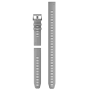 Garmin Bracelet de montre de plongée QuickFit 22 Silicone gris poudré (3 pièces) avec boucle argent