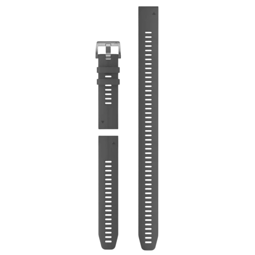 Garmin Bracelet de montre de plongée QuickFit 22 Silicone gris ardoise (3 pièces) avec boucle argent