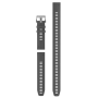 Garmin Bracelet de montre de plongée QuickFit 22 Silicone gris ardoise (3 pièces) avec boucle argent