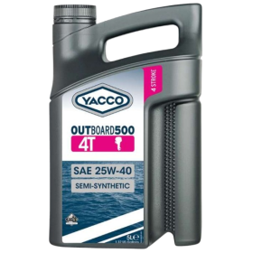 Olio motore marino YACCO Fuoribordo 500 4T 25W40 5L