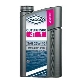 Olio motore marino YACCO Fuoribordo 500 4T 25W40 2L