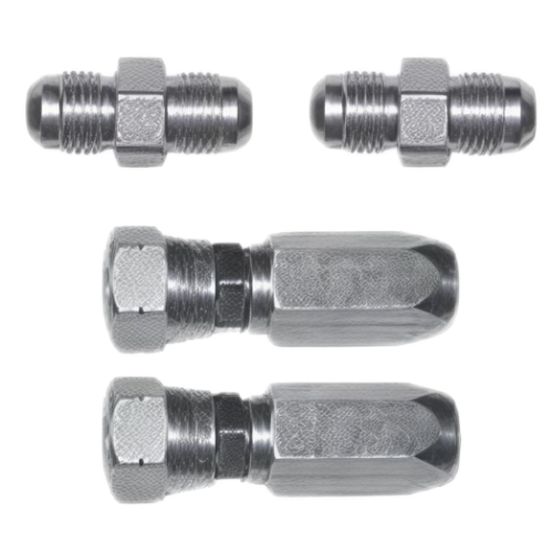 Lecomble & Schmitt Juego de conectores rectos de 1/4 para manguera de acero de Ø8 mm