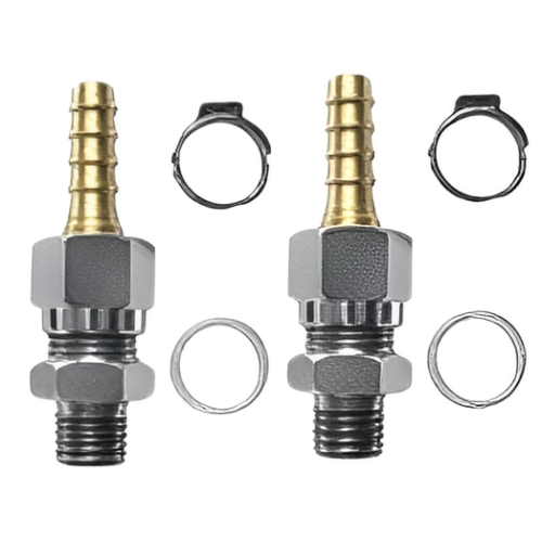 Lecomble & Schmitt Set rechte pompkoppelingen 1/8 BSPP voor Ø6 mm stalen slang
