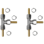 Lecomble & Schmitt Set stalen T-stukken voor flexibele buis Ø6 mm