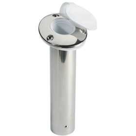Stainless steel rod holder, 90° vertical, Ø41 mm, recessed, length 230 mm