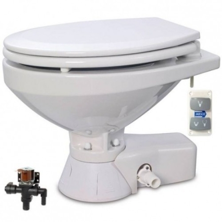 WC elettrico Jabsco Quiet Flush regolare 24V + elettrovalvola