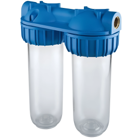Filtro duplo Aqua-Base para cartucho de 10 polegadas