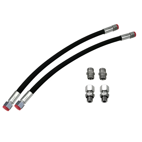 Conjunto de mangueira flexível Lecomble & Schmitt de 500 mm de comprimento + conexões BSPP Ø12 de 3/8"