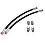 Set di tubi flessibili Lecomble & Schmitt da 500 mm + raccordi da 1/2 BSPP Ø18