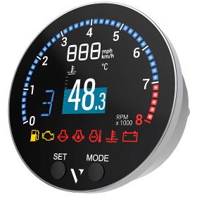 Veratron VMH 35-D 85mm Display multifuncional 12V-24V sem GNSS