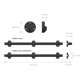 Zipwake Guide de protection de câbles actuateurs