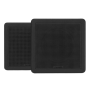 Fusion 6.5" Square In-Wall Speakers - Black 160W