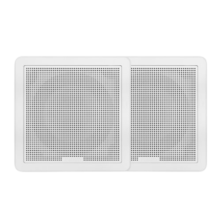 Fusion 7.7" Square In-Wall Speakers - White 200W