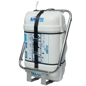 Balsas de recreo verticales con cuna universal de acero inoxidable Sea-Safe