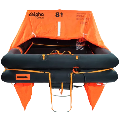 Floß Alpha Ocean Küstenfloß ISO9650-2 4 Personen im Container