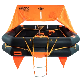 Balsa Alpha Ocean Balsa offshore ISO9650-1 4 personas en contenedor