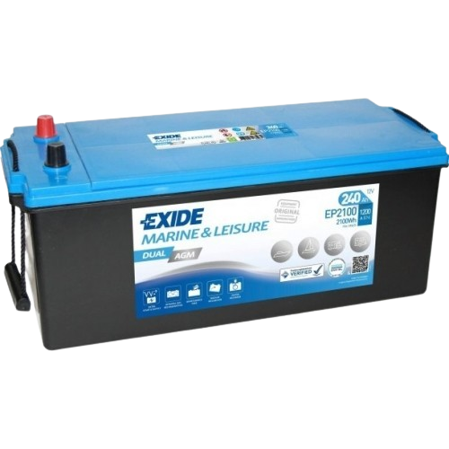 Exide Dual AGM Battery 12V 240A on the store Aquanautique