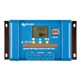 Regulador Victron BlueSolar PWM LCD e USB 12/24V-20A