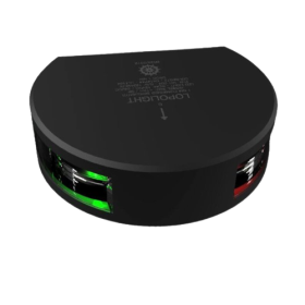 Lopolight Navigatielicht Gecombineerd bakboord-stuurboord 112,5° 1 min - verticale montage - aluminium Zwart