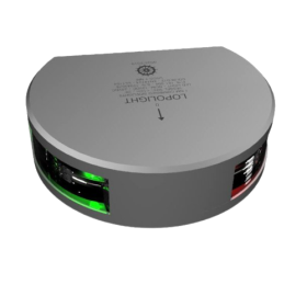 Lopolight Navigatielicht Gecombineerd bakboord-stuurboord 112,5° 1 min - verticale montage - geanodiseerd aluminium