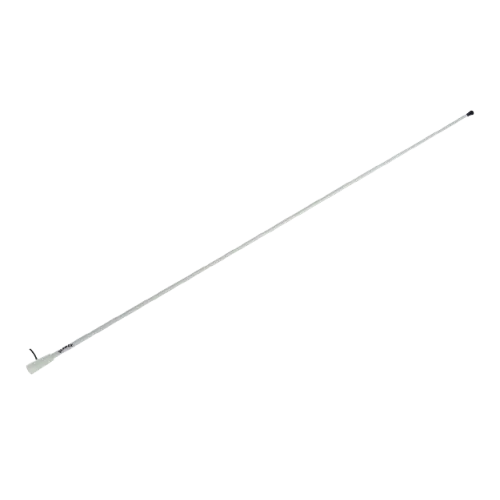 Glomex Antenne VHF RA112 3db fibre 1,5m avec câble 4,5m embase chromée