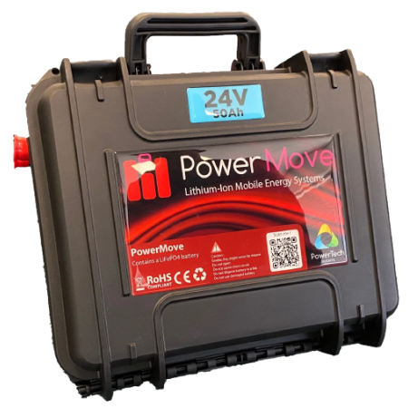 PowerTech PowerMove 24V 50Ah Lithium Portable Battery