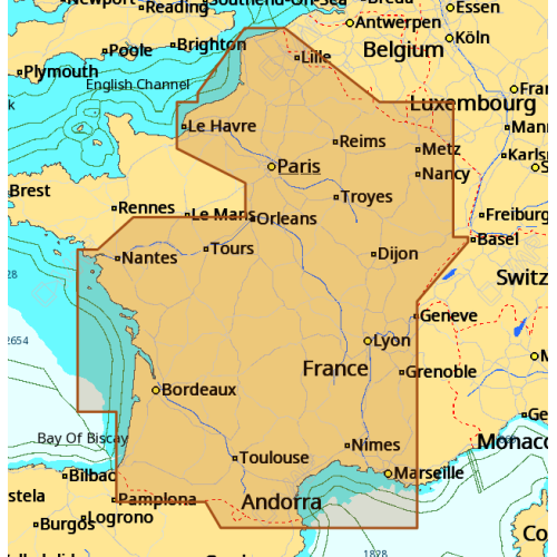 C-MAP Max-Karte - Inland Frankreich