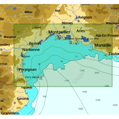 Carta C-MAP Max - Golfo del Leone