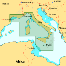 Carte C-MAP 4D - Méditerranée Centrale