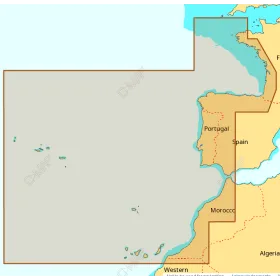 C-MAP 4D-kaart - Europese westkust