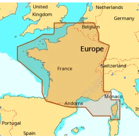 C-MAP 4D-kaart - Kust- en binnenland van Frankrijk