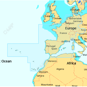 Carte C-MAP 4D - Europe centrale et occidentale continentale