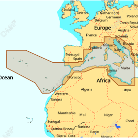 Carta C-MAP 4D - Coste dell'Europa sudoccidentale